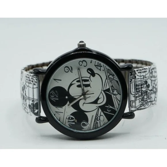 Disney Mickey Mouse Watch Large Face MCK1082K New Battery Japan