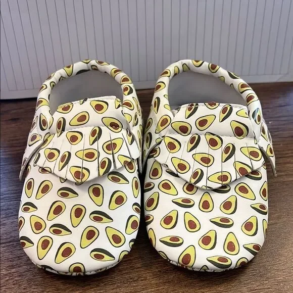 Avocado Print Kids Moccasins