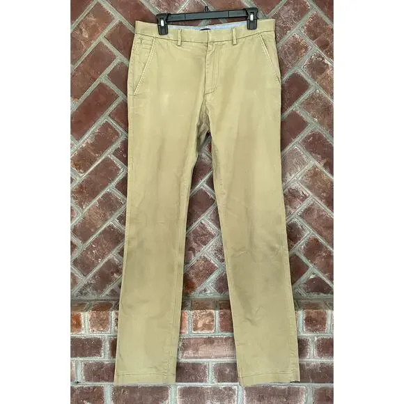Banana Republic Kentfield Dress Pants Mens 32 x 32 BEIGE KHAKI‎ Flat Front
