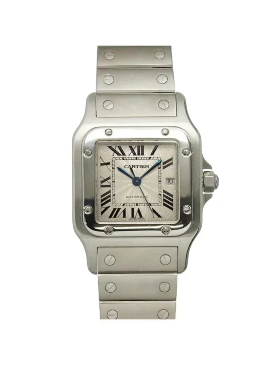 Cartier Santos Galbee LM Watch Date Silver Automatic Winding