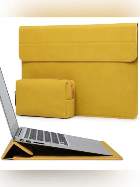 Mustard Yellow Laptop Sleeve & Pouch Set