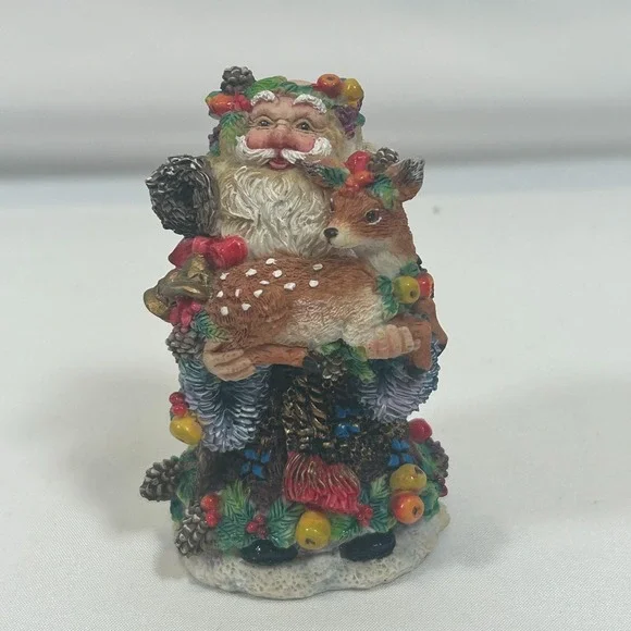 Vintage Crinkle Claus‎ 1997 Possible Dreams Noah Santa Deer Belsnickel German