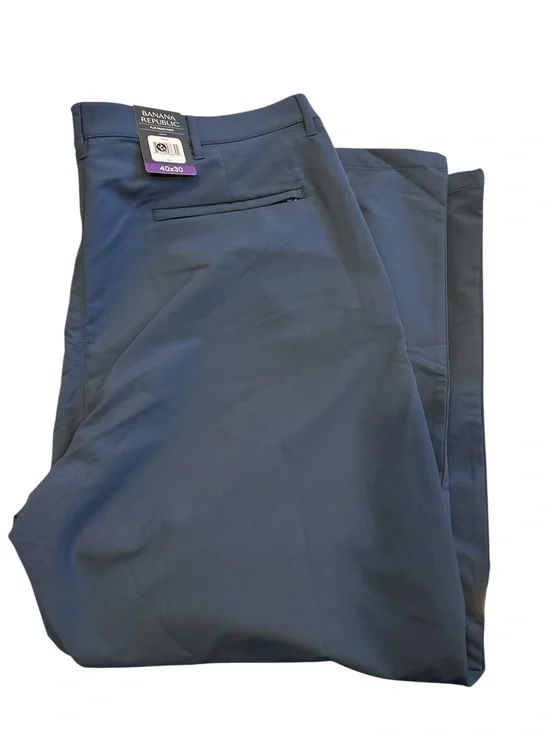 Banana Republic Mens Flat Front Performance Pants Blue 1557516 40x30