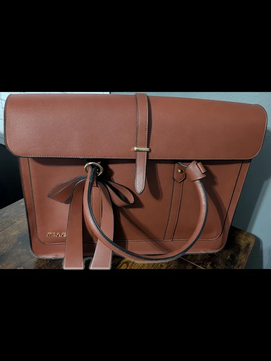 Women's Brown Leather Satchel Tote Bag