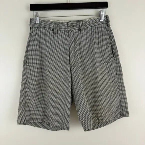 Vintage Banana Republic Shorts Men's 30 Plaid Flat Front Safari