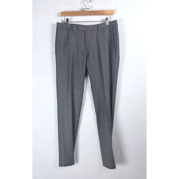 Banana Republic Grey Modern Slim Fit Wool Blend Dress Pants 31x32