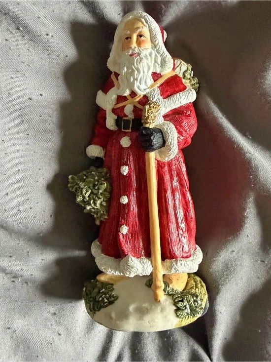 Festive Red Santa Figurine Holiday Accent