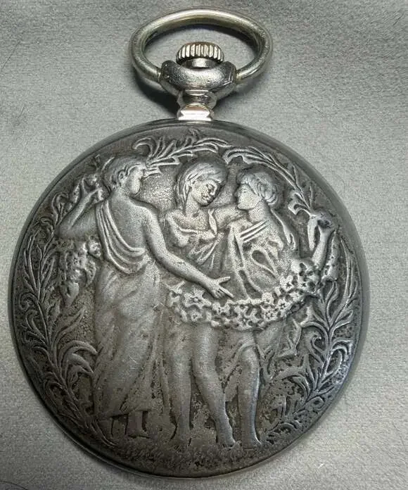 Vintage Molnija Russian Three Graces Mechanical Pocket Watch*Parts/Repair Only*