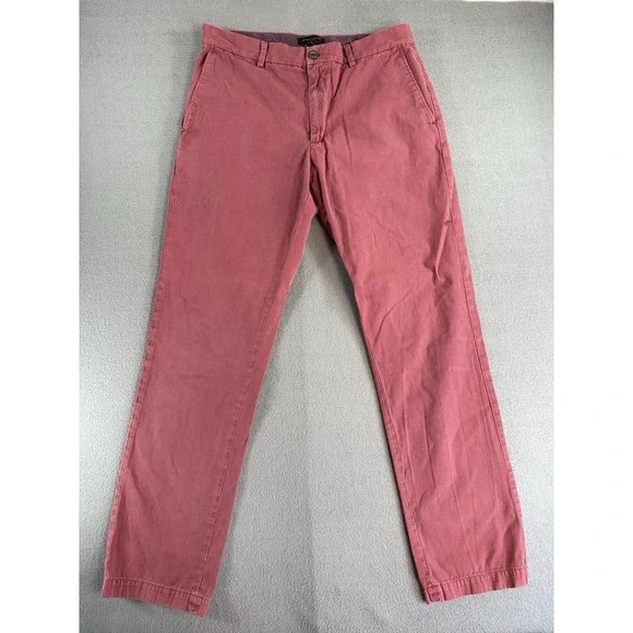Banana Republic Aiden Chino Pants Mens 34x34 Red Slim Fit Canvas Casual