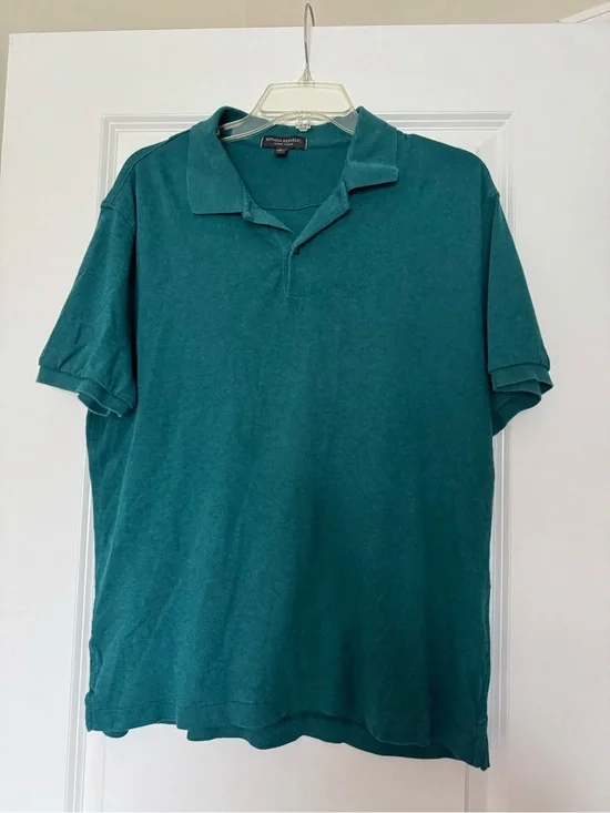Banana Republic Teal Short-Sleeve Polo