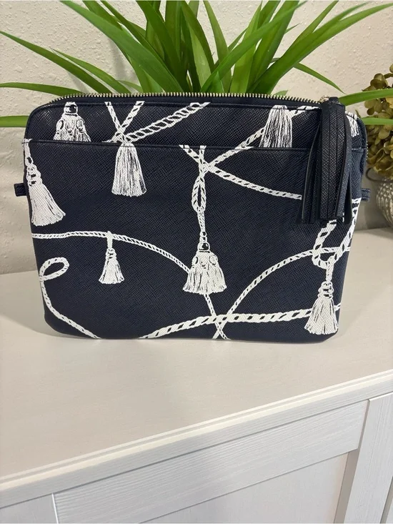 Chico’s printed tassel padded tech case. Nautical pattern 11” wide by 9” deep.