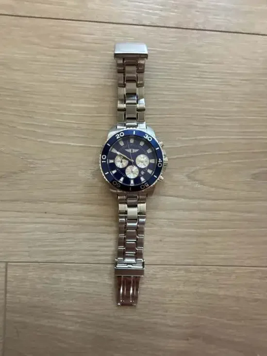 Invicta Pro Diver Chronograph Stainless Steel Blue Dial Watch