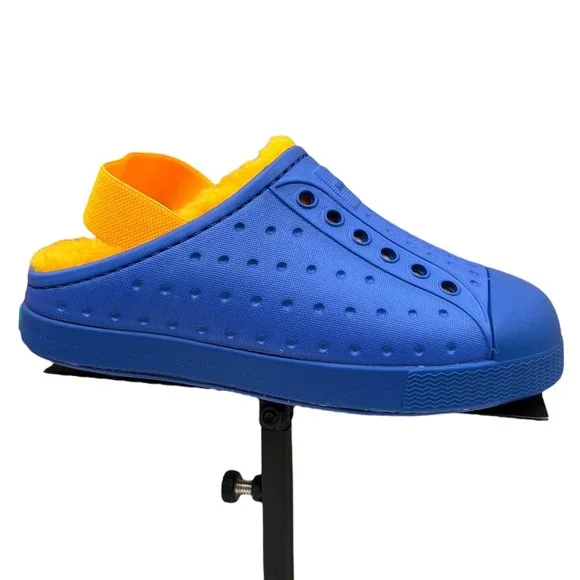 Native‎ Jefferson Toddler Boys Slip-On Cozy Clogs Size 10 Blue-Yellow Warm Shoes