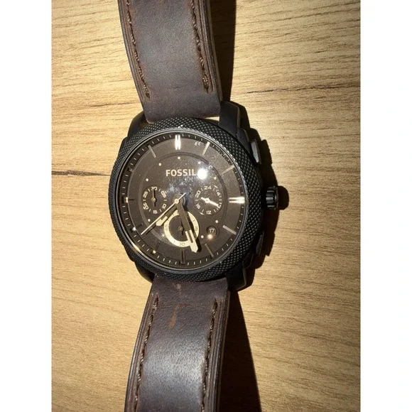 Fossil Machine Watch Mens Chronograph 42mm FS5251SET Brown Black