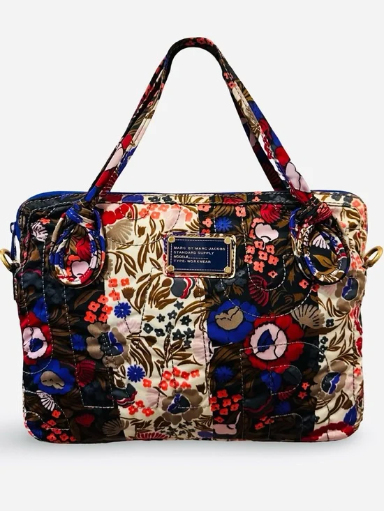Marc by Marc Jacobs Floral Quilted Tote in Red, Blue, Black and Cream
