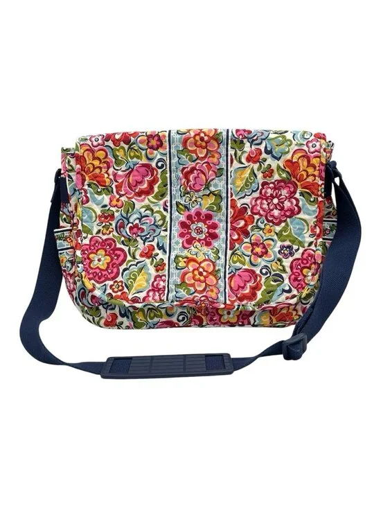 Vera Bradley Messenger Crossbody Women's Pink Courier Travel Bag Deep Pocket