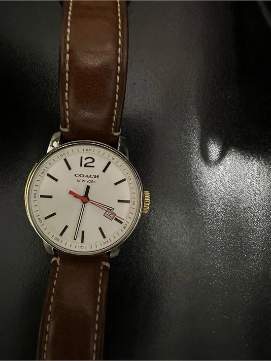 Coach Bleecker Men’s Leather Watch | Needs New Battery