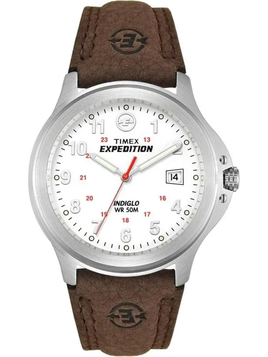 Men's Brown Analog Expedition Metal Field Water Resistance Rugged Outdoor Watch