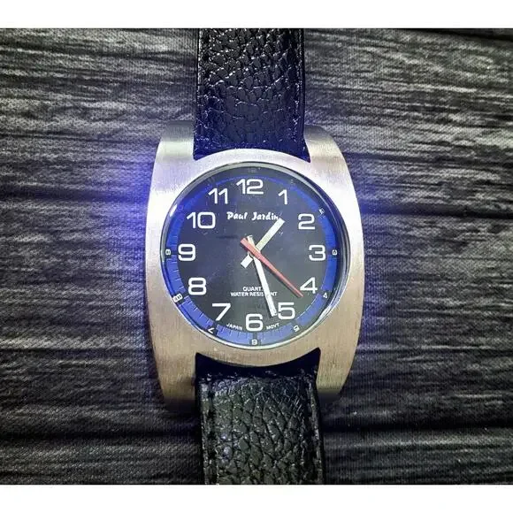 Very Rare Vintage Paul Jardin Curvex Mens Watch W‎ New Strap