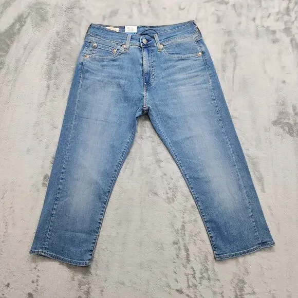 NEW Levi's Premium 505 Cool Cropped Jeans Mens W28 Stretch Denim Japan Exclusive
