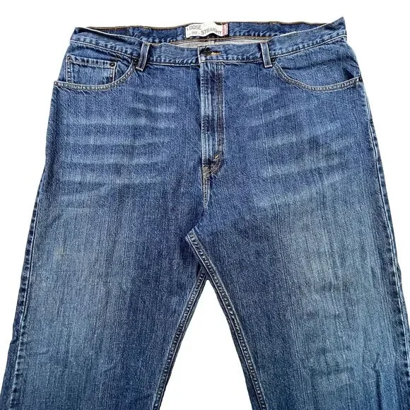 Levis 569 Jeans Mens 44x32 Blue Denim Loose Straight Medium Wash
