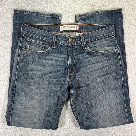 Levi’s 514 Jeans Men’s Size‎ 32x32 Blue Slim Straight Y2K Grunge Streetwear