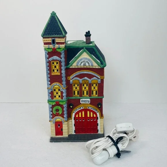 Dept 56 Red Brick Fire Station Christmas In The City Heritage Village 5536-0