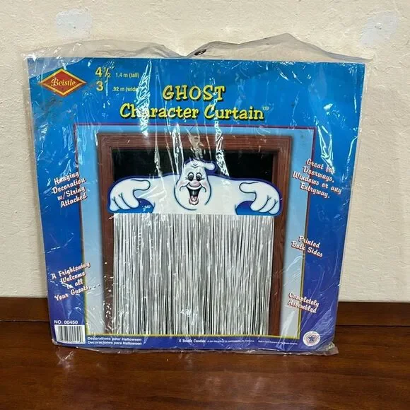 NEW!  Vintage Beistle Halloween Hanging Ghost Curtain Circa 2001