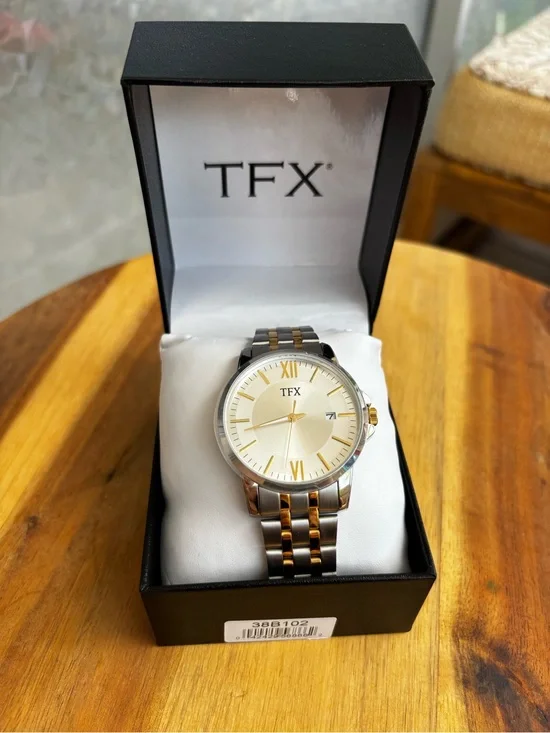 New with Case TFX Two-Tone Stainless Steel Dress Watch - Gold & Silver