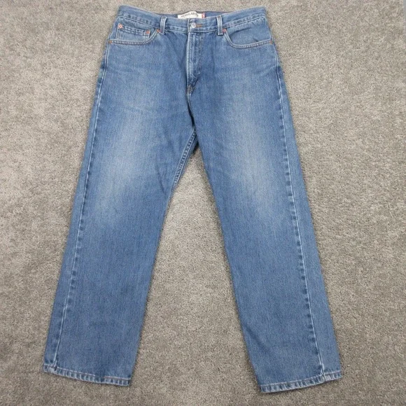 Vintage Levis Jeans Mens‎ 36x30 Blue 505 Regular Fit Faded Whisker Denim Pants