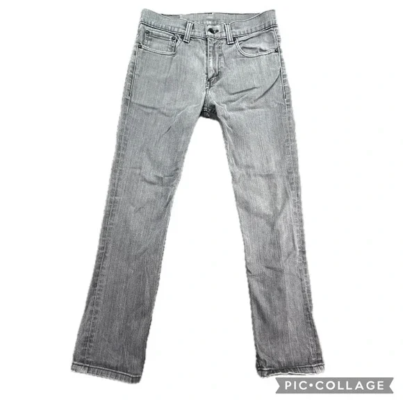 Levi's 511 Mens Skinny Fit Grey Jeans Size‎ 32x30 Slim Tapered Leg Denim