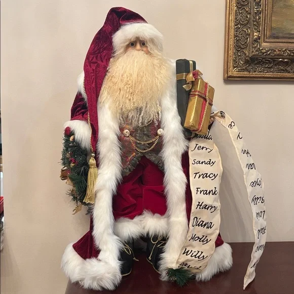 Kirkland Large Decorative Santa Statue 30” Tall