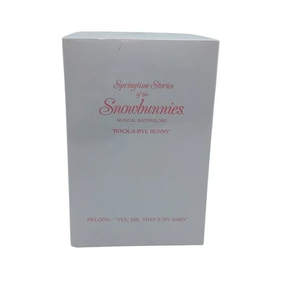 Department 56 Snowbunnies Rock-A-Bye Bunny Sealed Waterglobe