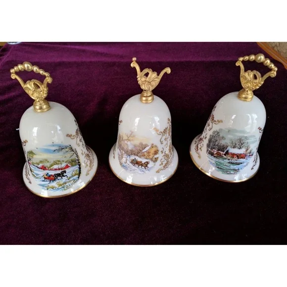 Gorham Noel Set of 3 Bells 1977, 78,79 3 1/2