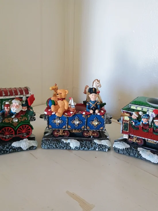 Christmas Train Candle Holders
