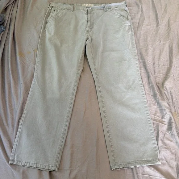 Signature Levi Strauss & Co Jeans Mens 40x30 Gray S67 Athletic Khakis Denim