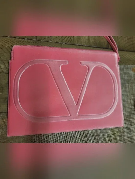 Valentino Garavani Coral-Pink Logo Pouch For Ipad Or Laptop