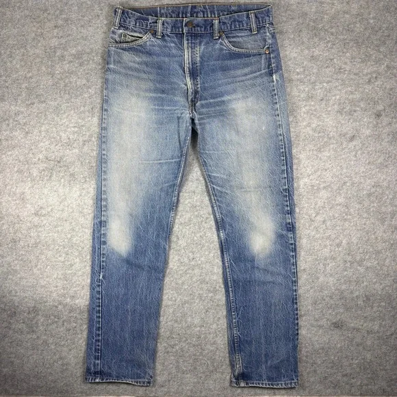 Vintage 90s Levis 505 Orange Tab Jeans Mens 34x31 Blue Straight Leg Made in USA