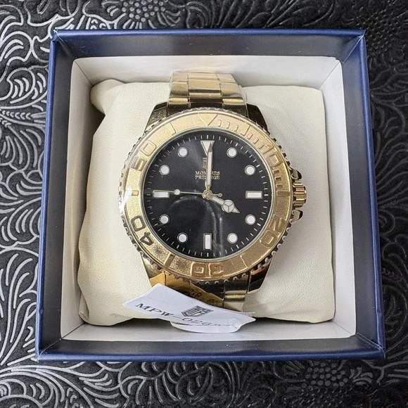 Invicta Montres Prestige Men's Gold/Black Watch 43mm‎ MPW-0263 New In Box