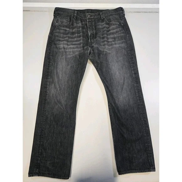 Levi's Men's‎ 501 Straight Leg Black Denim Jeans Size 40x32