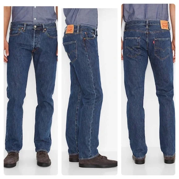 Levi’s 501 Medium Wash Button Fly Straight Leg Jeans