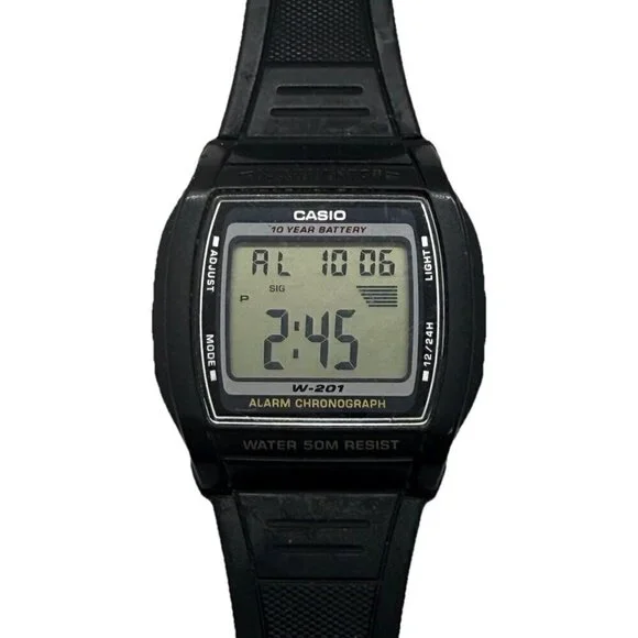 Casio Illuminator 2879 W-201 Digital Alarm Chronograph Dual Time Calendar Watch