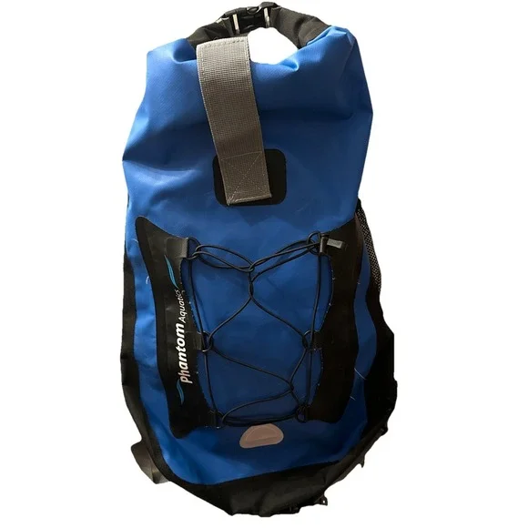Phantom Aquatics Dry Bag Backpack Walrus 25 L Camping Kayaking Hiking Scuba Blue
