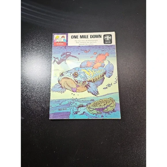 Vintage Picture Book - Grow Ahead Books One Mile Down 1969Oceanography‎ TWA