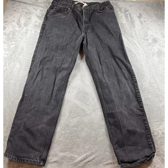 Vtg Levi's 550 Relaxed Fit Jeans Mens Tag 40x34 Actual 36x34 Black Denim