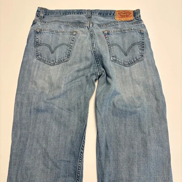 Levi's 559 Relaxed Straight Jeans Mens 36x30 Light Wash Denim Blue 005598190