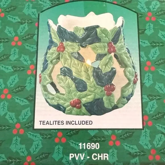 Set of 6 Vtg Holiday Christmas Votive Holders w/Tealites Sealed Box 3