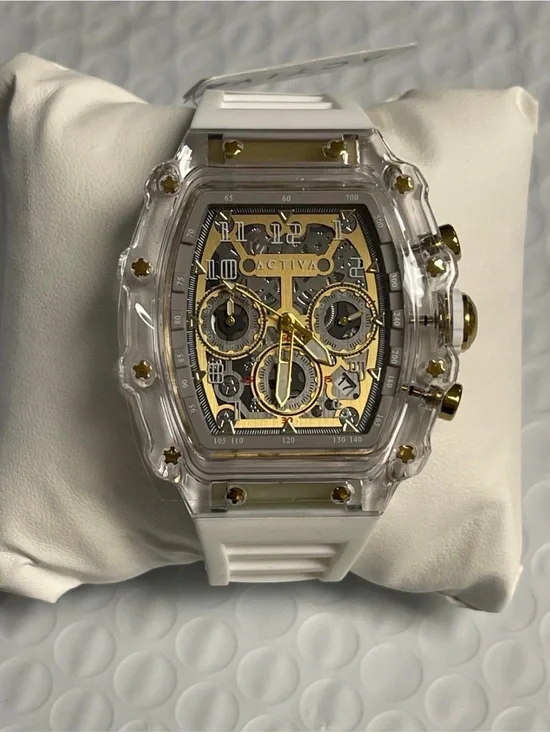 Activa Fury X Invicta Men's Watch w/ Skeleton Dial - 44.3mm, White (ACW2305-004)