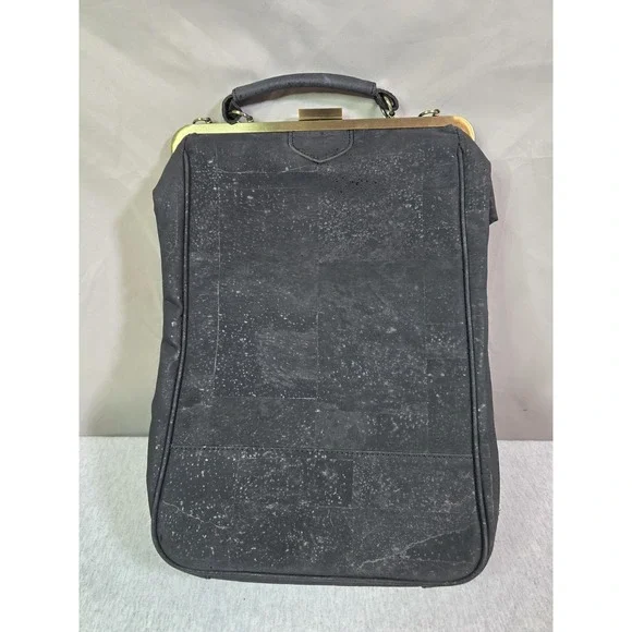 (Vegan) Laflore Paris Bobobark Black Premium Cork Backpack‎ Laptop Cross Bag
