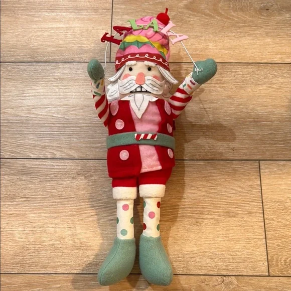 Festive Nutcracker Plush with Polka Dot Boots